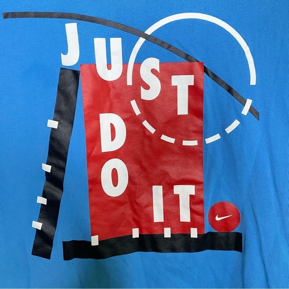 Nike Dri-fit Just Do It T-Shirt Blue Size S - Picture 5 of 8